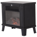 Camino Elettrico da Terra Effetto Fiamma 600W/1200W Nero 