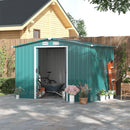 Casetta Box da Giardino 260x206x179 cm in Acciaio Verde