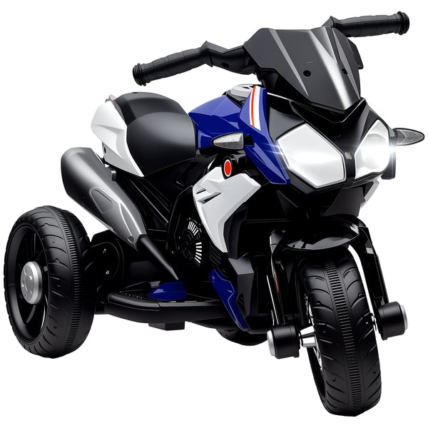Moto Elettrica per Bambini 3-5 Anni 86x42x52 cm Batteria 6V Velocità 3km/h Blu acquista