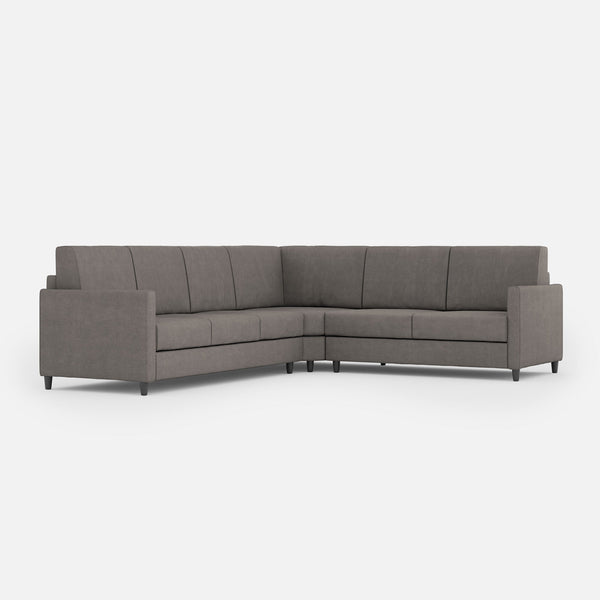 Divano Angolare 6 Posti 281x241x85 cm Karay in Tessuto Grigio prezzo