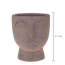 Set 3 Vasi a Forma di Testa H 17,5 cm