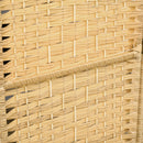 Paravento a 3 Ante Pieghevole 135x180 cm per Interni Autoportante e Intrecciato color Legno  