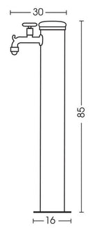 Fontana da Giardino con Rubinetto in Tinta Belfer 42/TT Verde Acido