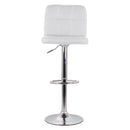 Set 2 Sgabelli 44x38x63/82 cm in Ecopelle con Base Cromata Bianco