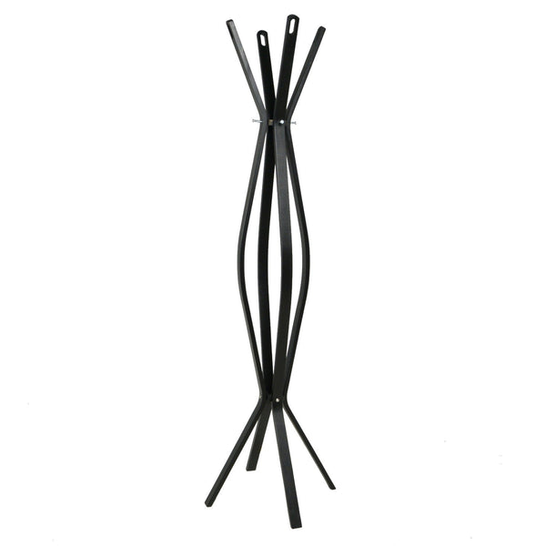 Appendiabiti a Stelo in Legno 4 Braccia 60x60H178cm Nero prezzo