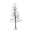 Albero di Natale Luminoso con 186 Led Luce Calda 20x20xH150cm Marrone Innevato