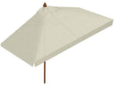 Ombrellone da Giardino 2x3 m Palo Ø57 mm Mezzaluna in Legno Telo in Acrilico Ecrù