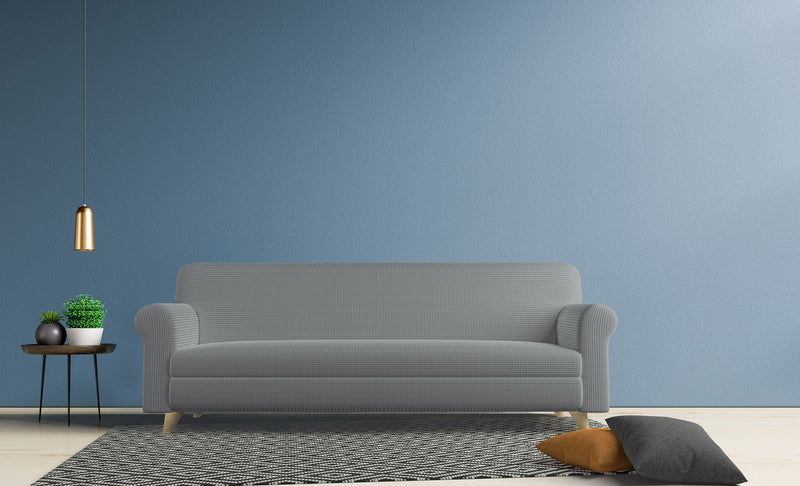 Copridivano Elasticizzato in Poliestere Leslie Grigio Chiaro Varie Misure