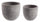 Set 2 Vasi Cement Basso Grigio