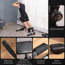 Panca Fitness per Addominali Altezza Regolabile Sedia Romana Nera