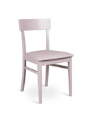 Set 2 Sedie 44x45xH82 cm in Similpelle Monaco Grigio Chiaro