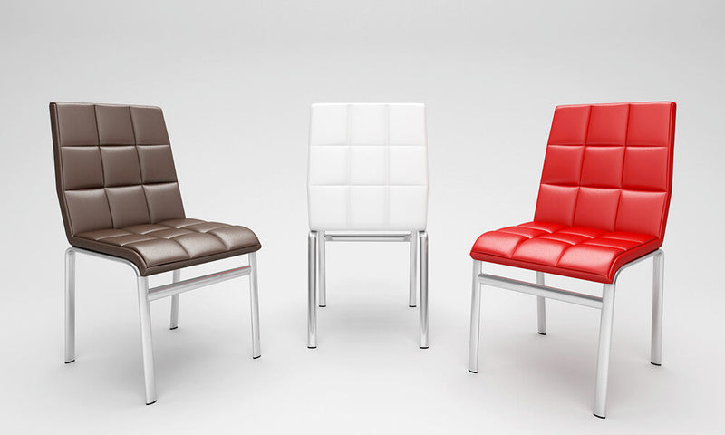 Set di 4 Sedie in Similpelle Morbida 85x44x45 cm TFT Serena Nero