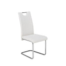 Sedia in Similpelle 42,5x49,5x98cm TFT Bianca Cromo