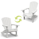 Poltrona Dondolo da Giardino 80,5x92x100,5 cm in Resina Keter Rocking Adirondack Bianco