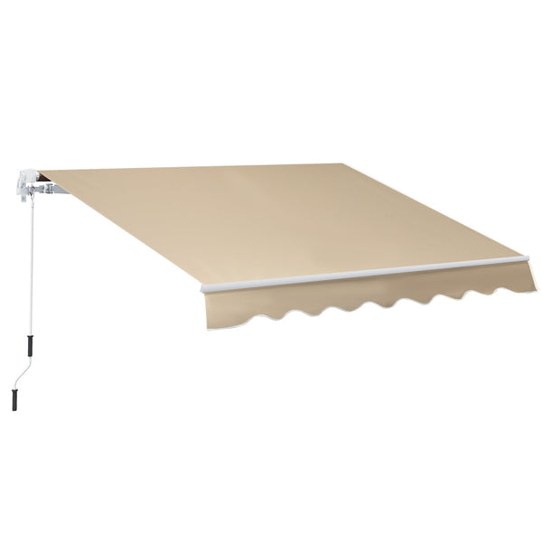 Tenda da Sole Avvolgibile Parasole a Parete Manuale Impermeabile Beige 2.5x2m online