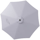 Telo per Ombrellone da Ø295 cm 8 Stecche Palo Centrale o Laterale Resistente all'Acqua Grigio  