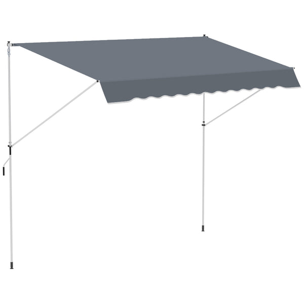 Tenda da Sole a Bracci Avvolgibile 400x120H cm con Struttura Telescopica Grigio prezzo