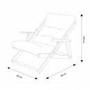 Poltrona 3 Posizioni Relax Miele con Cuscino 84x60x100 h cm in Cotone Blu