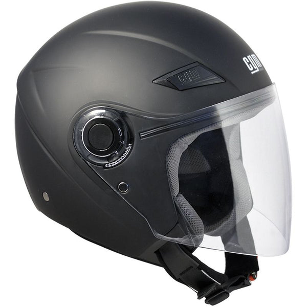 online Casco Jet per Scooter Visiera Lunga CGM Caribe 131A Nero Opaco