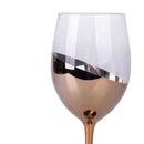 Set 6 Calici Chic in Vetro VdE Tivoli 1996 Trasparente e Bronze