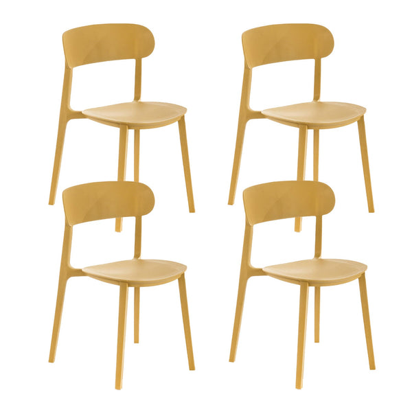 prezzo Set 4 Sedie 48x52xH77,5 cm in Polipropilene Cindy Senape