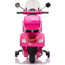 Moto Elettrica per Bambini Piaggio Vespa GTS SUPER 12V Full Optional con Bauletto Fucsia 