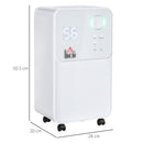 Deumidificatore d'Aria 16 Litri 270W  4 Modalità e 2 Velocità Bianco