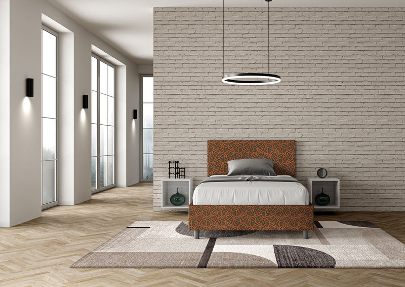 Letto 1 Piazza e Mezzo Adele Era 04 Arancione Varie Misure