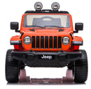 Macchina Elettrica per Bambini 12V 2 Posti con Licenza Jeep Wrangler Rubicon Arancione