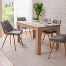 Tavolo Niklas 138x74x80 cm con pannello centrale rovere