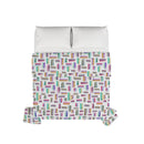 Trapuntino Estivo Double Face in Microfibra 100 gr con Stampa Multicolor Basic Varie Misure