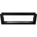 Camino a Bioetanolo Bifacciale Montefalco 120x15x40 cm Potenza 3 kW Struttura in Acciaio Nero
