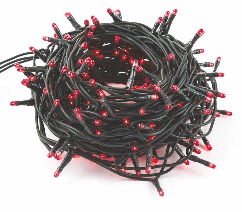 Luci di Natale 300 Minilucciole 12m Rosse da Interno Soriani