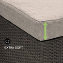 Set Salotto Divano da Giardino con Pouf Contenitore in Polyrattan Beige