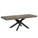 Tavolo Allungabile 160-264x90x77 cm Volantis Premium Tortora Telaio Antracite 