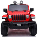 Macchina Elettrica per Bambini 12V 2 Posti con Licenza Jeep Wrangler Rubicon Rossa
