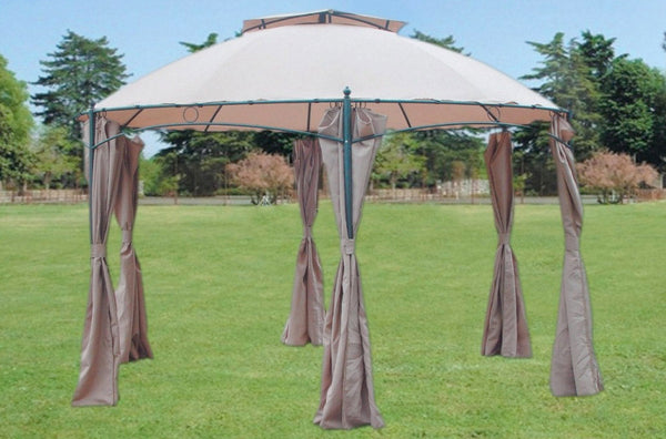 prezzo Gazebo da Giardino Ø 350 cm in Acciaio Bauer Beige
