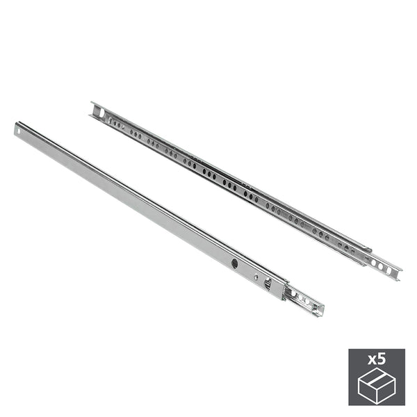 Guide per Cassetti a Sfera 17 x 310 mm Estrazione Parziale Zincato 5 Pezzi Emuca acquista