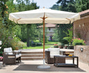 Ombrellone da Giardino 3x2 m Palo Ø48 mm in Legno Vorghini De Lux Ecrù