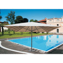 Ombrellone da Giardino in Alluminio 5X5m con Manovella Vorghini ConTract Antracite e Ecrù