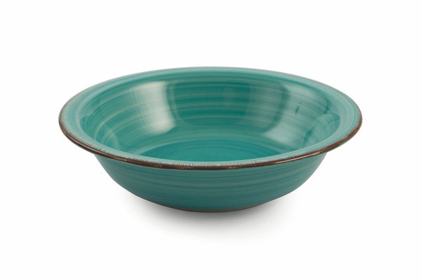acquista Set 6 Piatti Fondi in Gres Ø21,5 cm Villa d'Este Home Tivoli Turchese New Baita