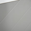 Comodino 39,5x40x48 cm 2 Cassetti in MDF e Acciaio  Bianco e Grigio
