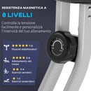Cyclette Magnetica Pieghevole 43x97x109 cm con Display LCD Nera