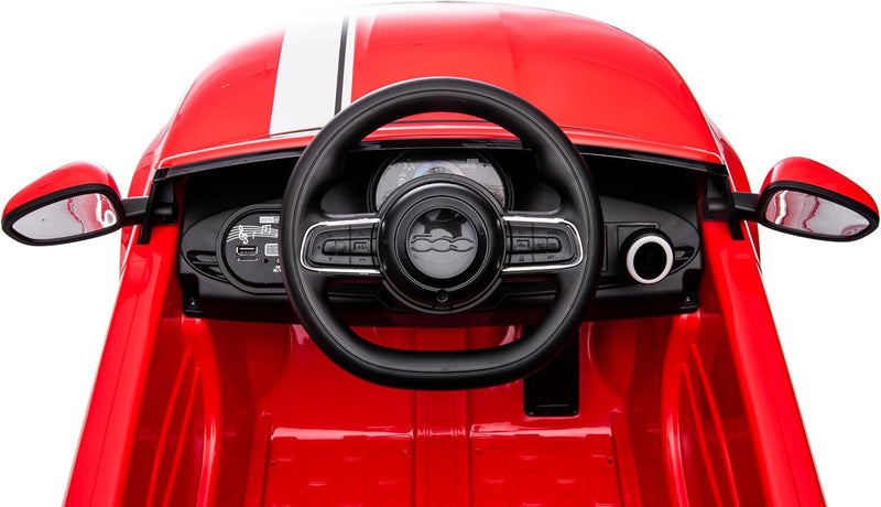 Macchina Elettrica per Bambini Licenza Fiat 500 12V Rosso     