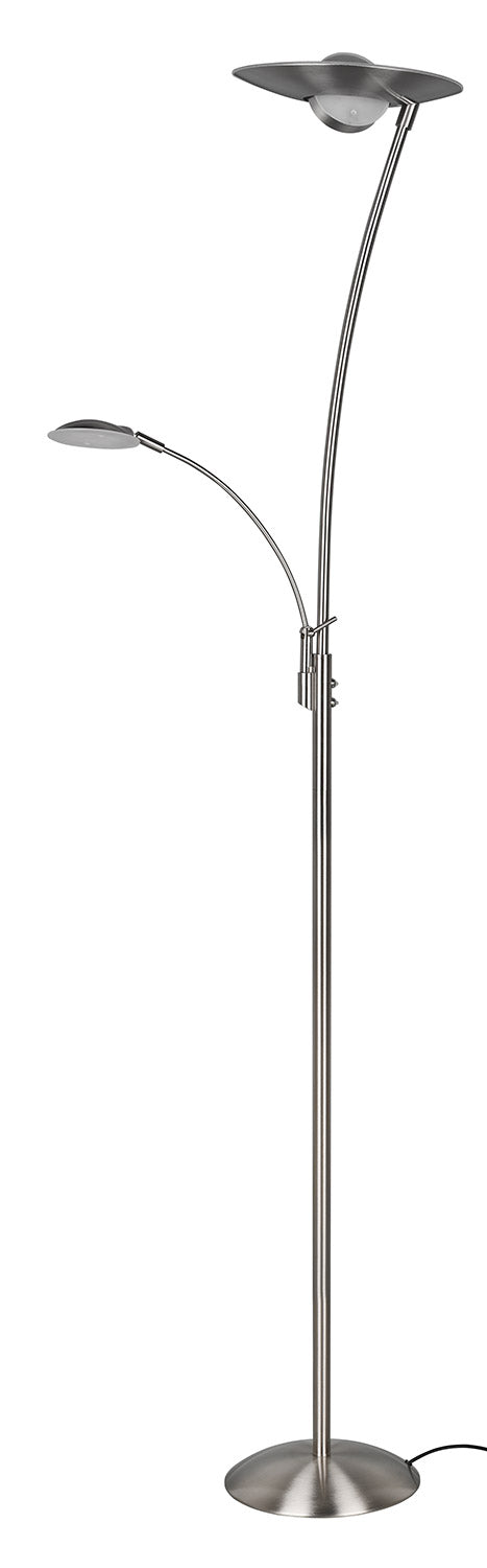 Piantana da Interno a LED in Metallo Nichel Satinato 