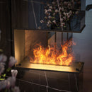 Camino a Vapore Elettrico da Incasso 80x50x40 cm Invapo U800 in Acciaio Nero      