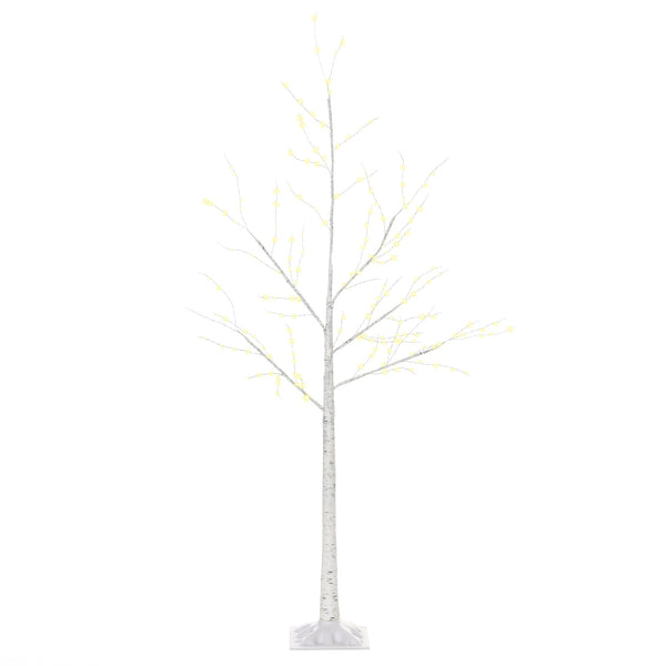 Albero di Natale Bianco con Luci LED 20x20x150 Base Quadrata in Acciaio e Polipropilene acquista