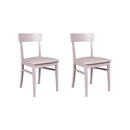 Set 2 Sedie 44x45xH82 cm in Similpelle Monaco Grigio Chiaro