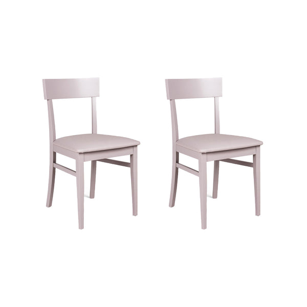 sconto Set 2 Sedie 44x45xH82 cm in Similpelle Monaco Grigio Chiaro