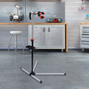 Cavalletto Supporto per Bicicletta con Piedistallo e Vassoio in Acciaio 84x75x100-160 cm 
